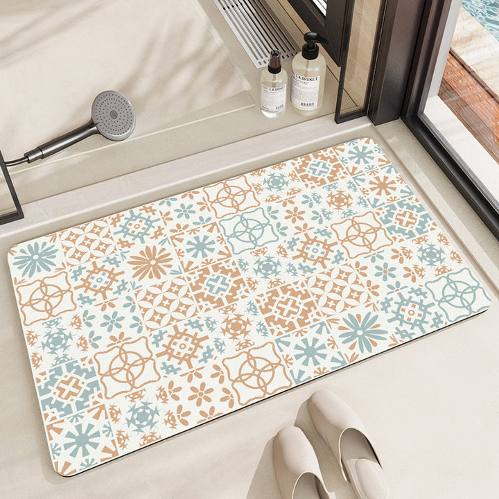 Stylish Abstract Bath Mat Bowlift