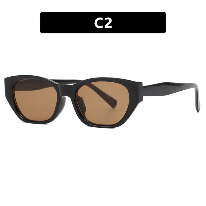 Women's futuristic cat-eye sunglasses with transparent frame and comfortable UV protection Bowlift