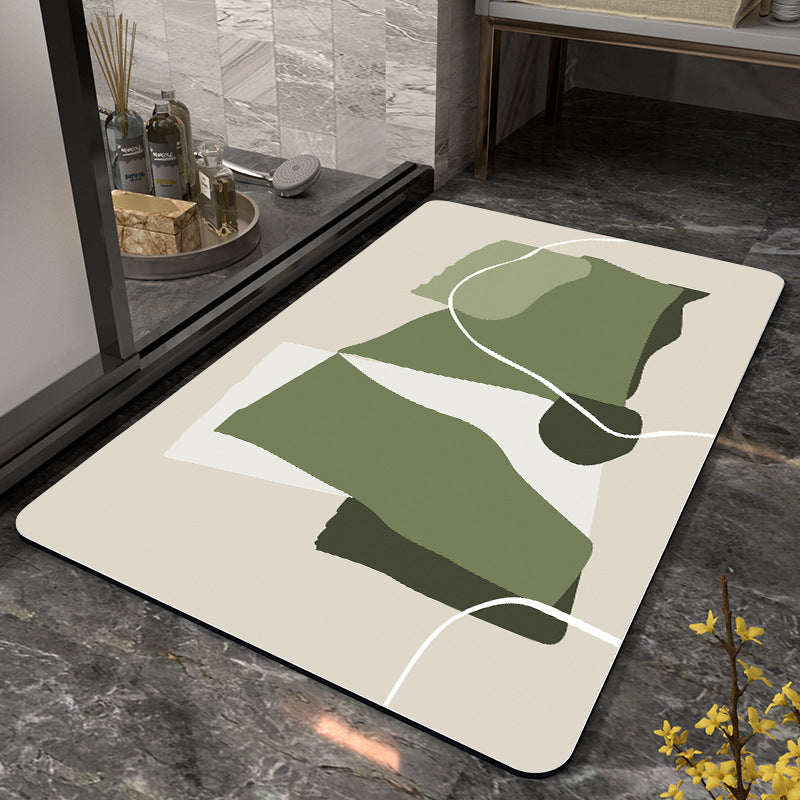 Abstract Pattern Non-Slip Bath Mat Bowlift