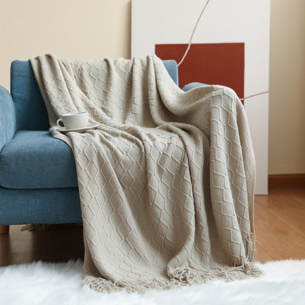 Cozy Knit Throw Blanket Bowlift