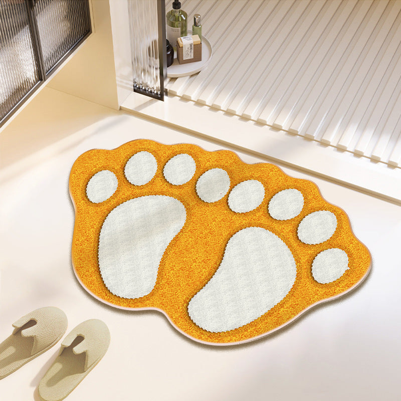 Fun Paw Print Bath Mat Bowlift