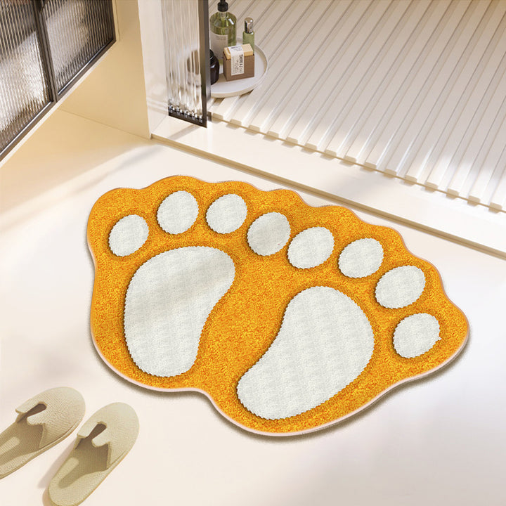 Fun Paw Print Bath Mat Bowlift