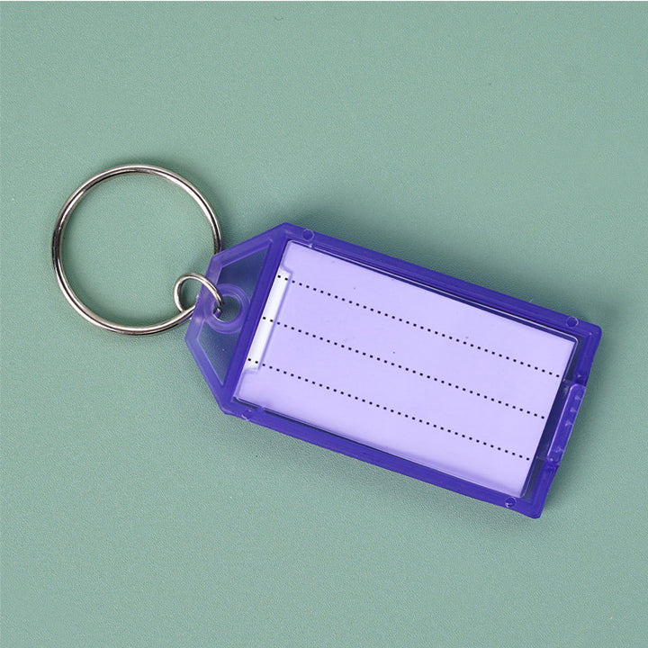 Unisex keychain with reusable label field Bowlift