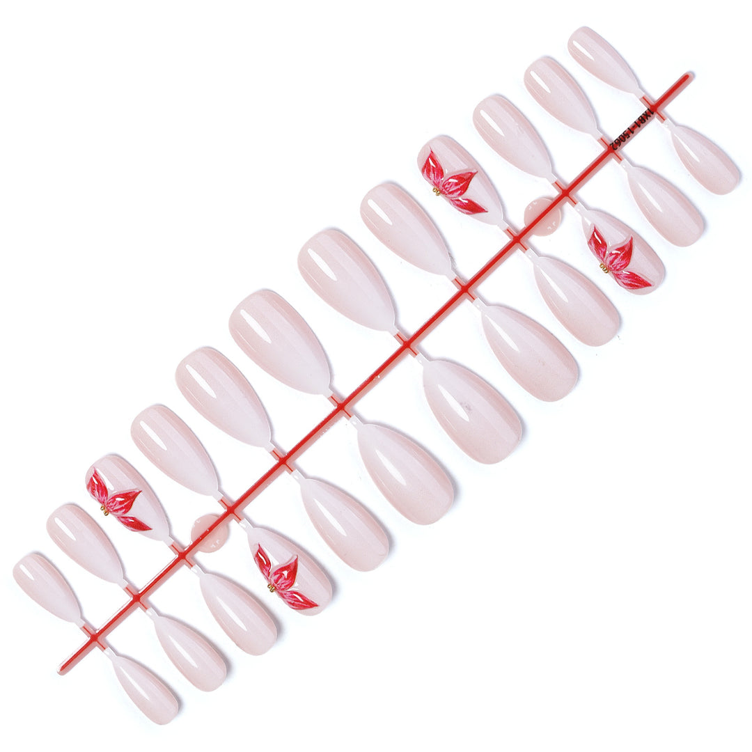 Artistic Floral Nail Decorations Bowlift