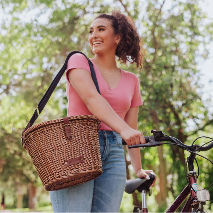Women's picnic basket with insulated cooling function and high-quality woven design Bowlift
