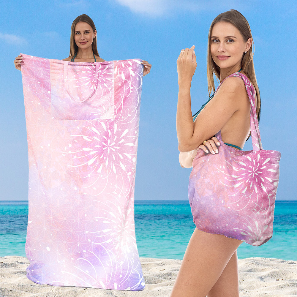 Beach towel with creative sea turtle pattern Bowlift