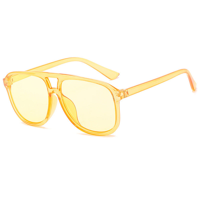 Women's fashionable sunglasses with transparent frame and blue lenses Bowlift