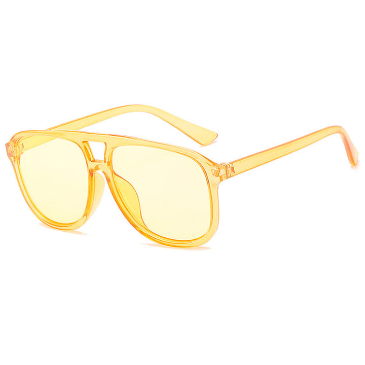 Women's fashionable sunglasses with transparent frame and blue lenses Bowlift