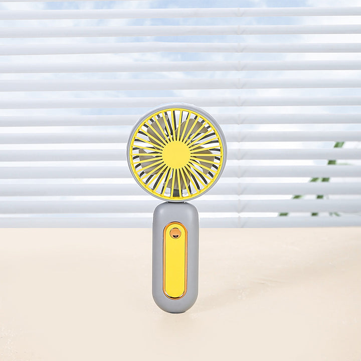 Women's Portable Mini Fan with Ergonomic Handle and Rechargeable Battery Bowlift