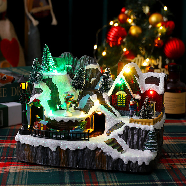 Christmas village with lights Bowlift
