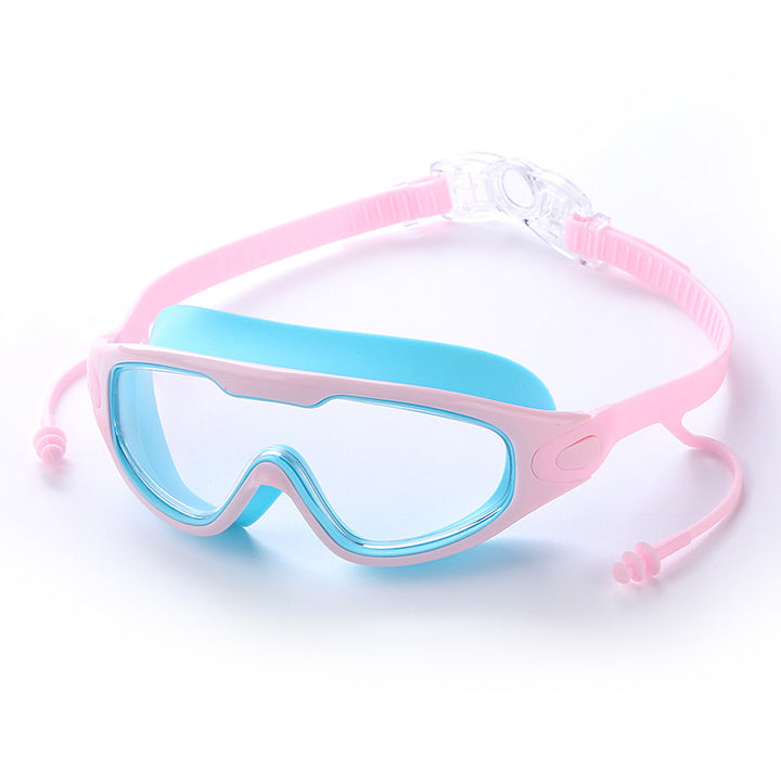 Swim mask with large field of vision and comfortable silicone padding Bowlift