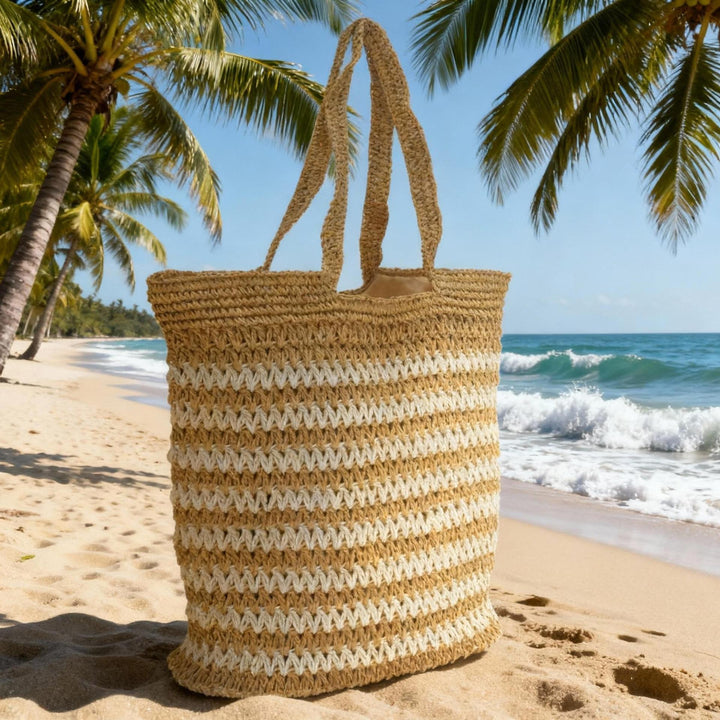 Braided beach bag with breathable structure Bowlift