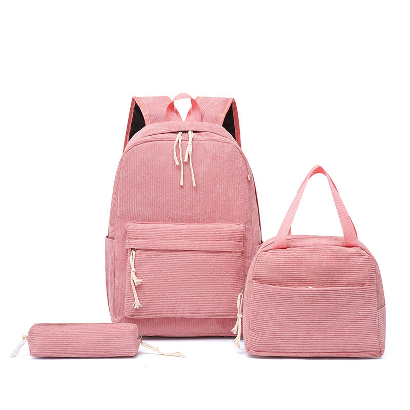 Backpack set with Playful Strawberry Pattern Bowlift