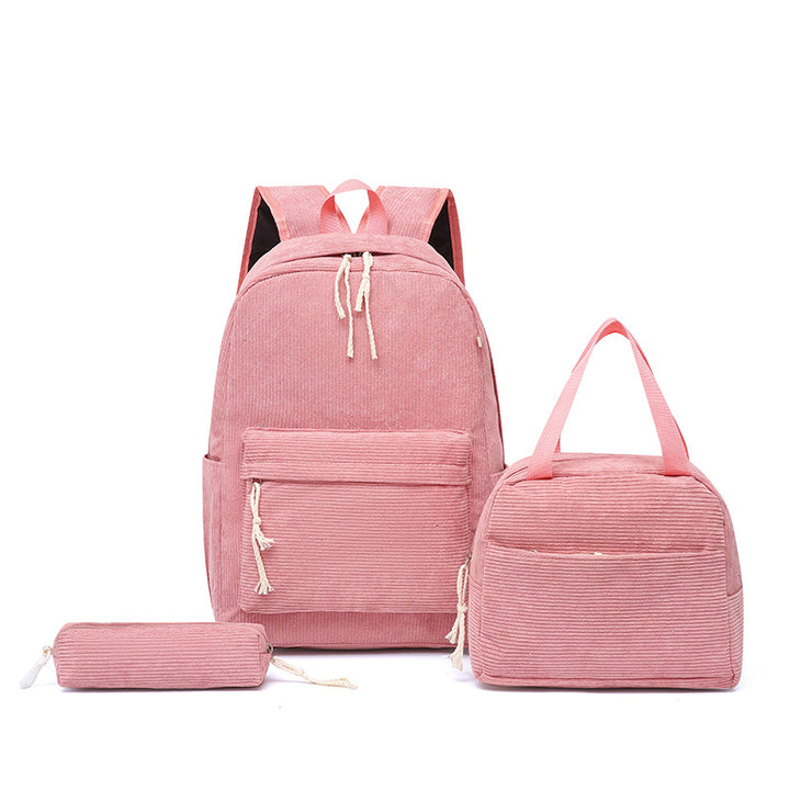 Backpack set with Playful Strawberry Pattern Bowlift