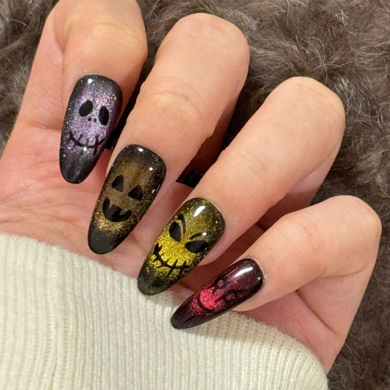 Whimsical Halloween-Inspired Press-On Nail Art Set