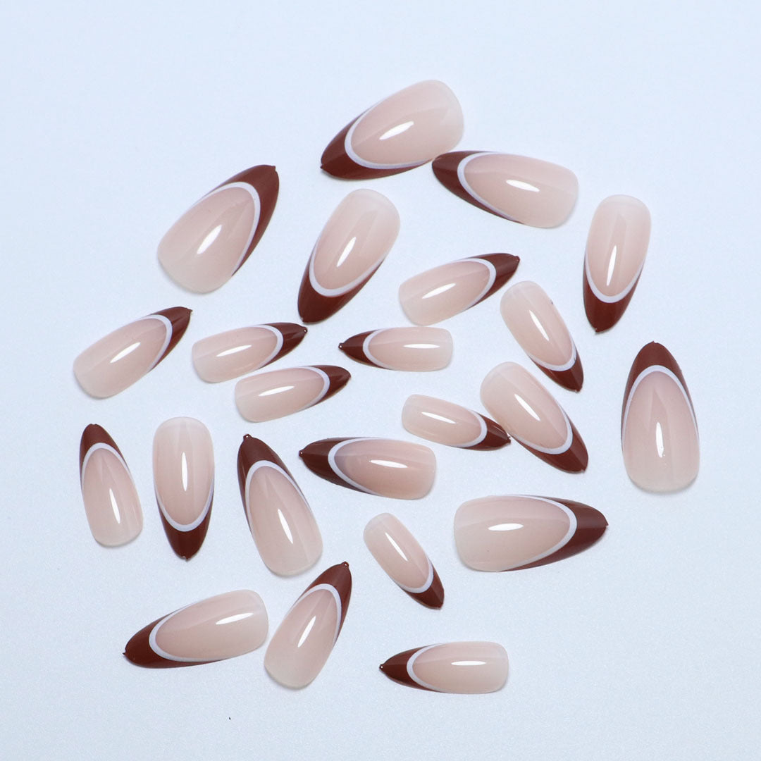 Premium Natural Finish Press-On Nail Tips Bowlift