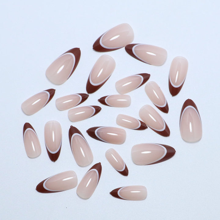 Premium Natural Finish Press-On Nail Tips Bowlift