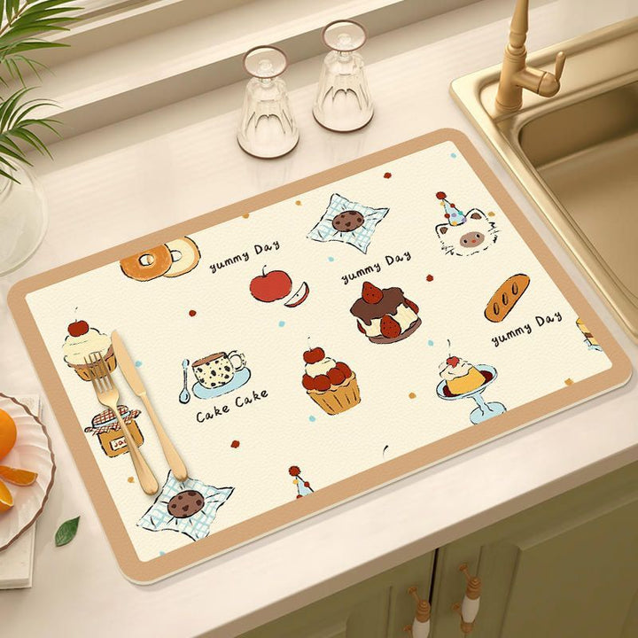 Coffee-Themed Kitchen Mat Bowlift