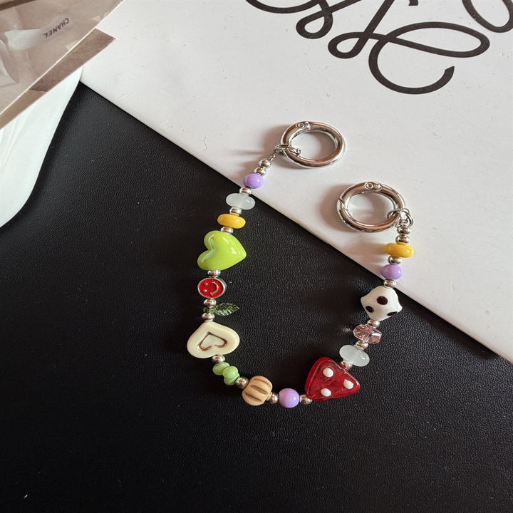 Colorful Beaded Charm Keychain Bowlift 1790135409