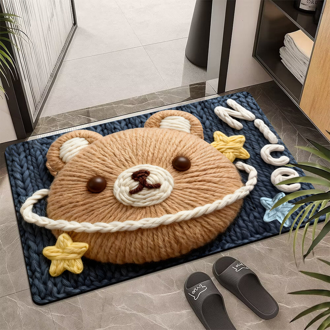 Cute Bear Shaped Welcome Mat