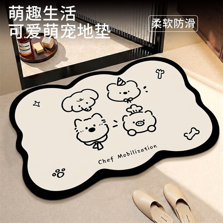 Pet-Themed Decorative Rug Bowlift