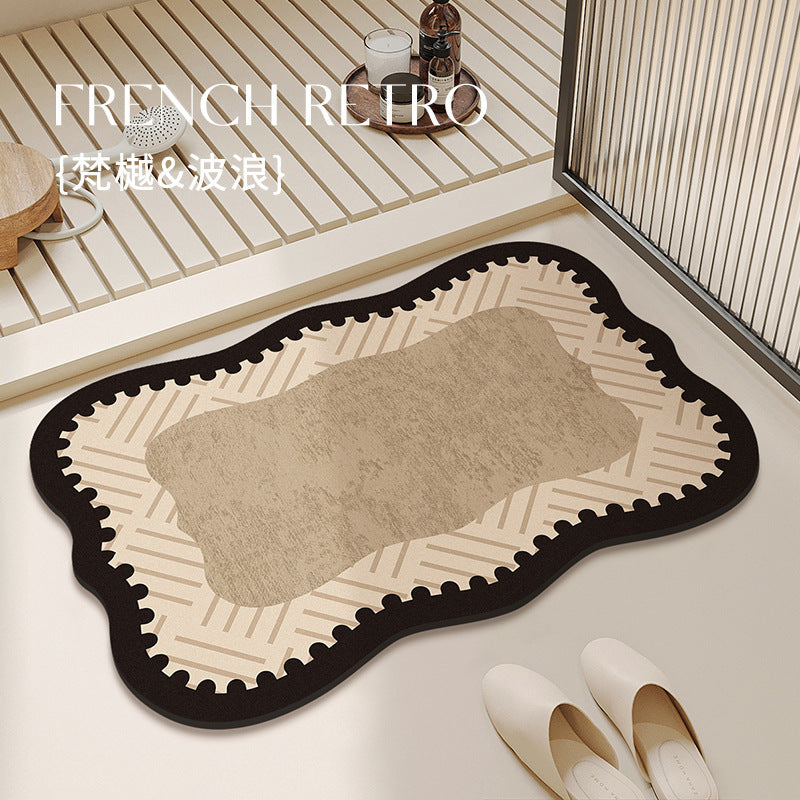 Floral-Printed Bath Runner Bowlift