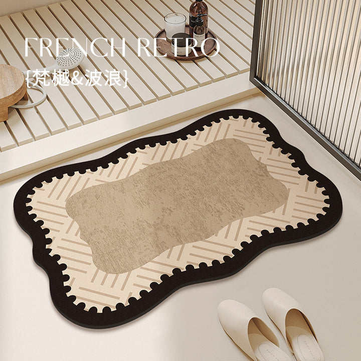 Floral-Printed Bath Runner Bowlift