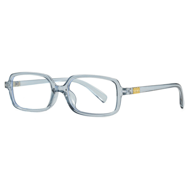 Women's fashionable square glasses with elegant plastic frame and gold accents Bowlift