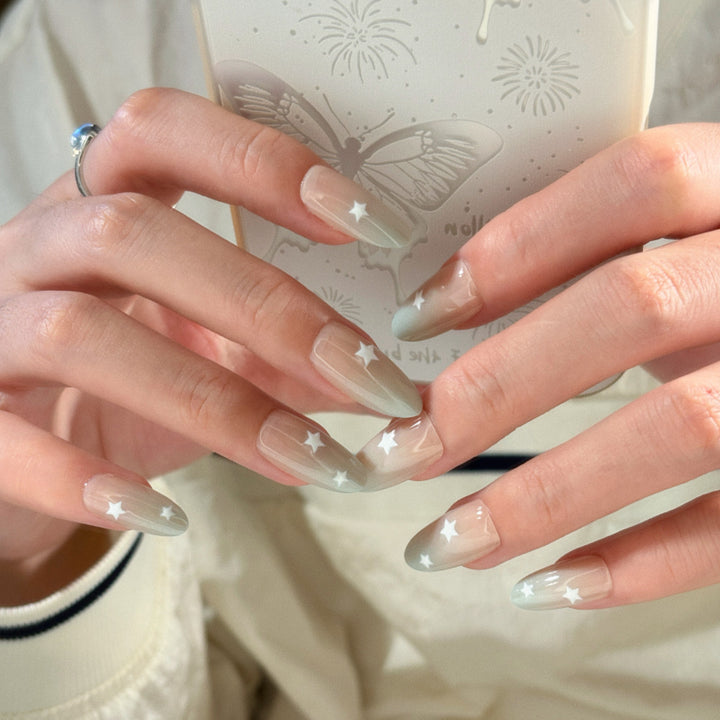 Decorative Gemstone and Floral Press-On Nails Bowlift