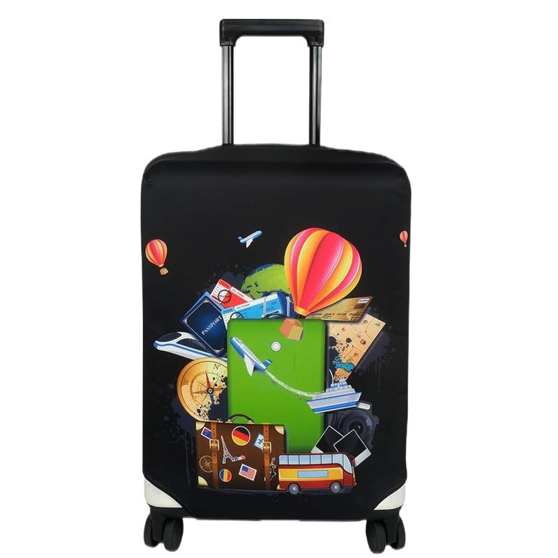 Women Hard Shell Suitcase with Trendy Surf and Palm Design Bowlift