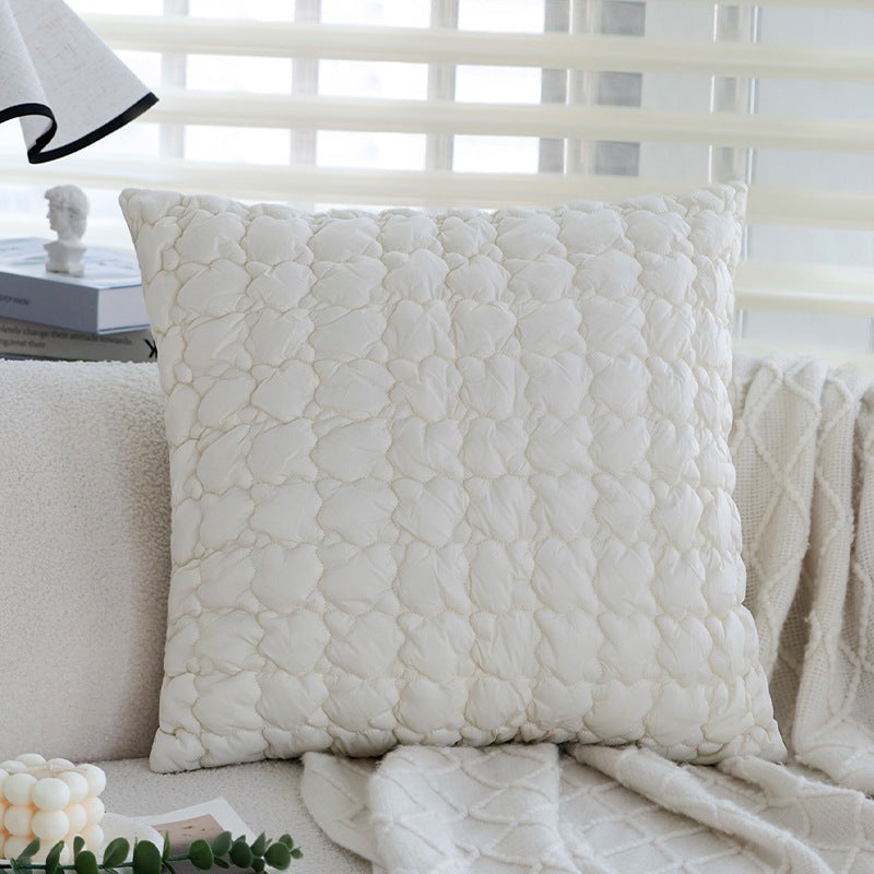 Square Decorative Cushion Cover with Large Wild Animal Jacquard and Velvet Piping Bowlift