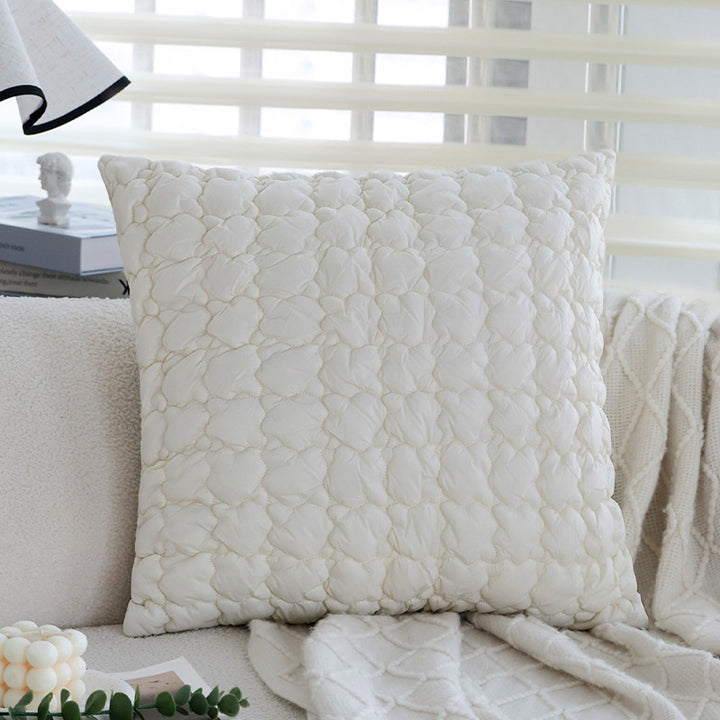 Square Decorative Cushion Cover with Large Wild Animal Jacquard and Velvet Piping Bowlift