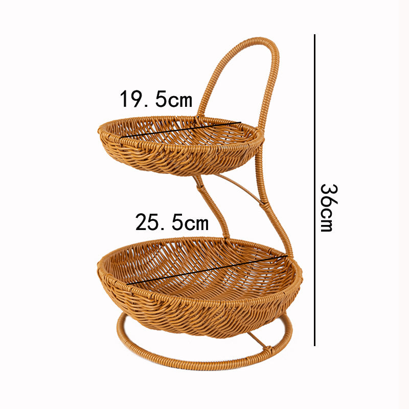 Multi-Tiered Wicker Storage Bowlift