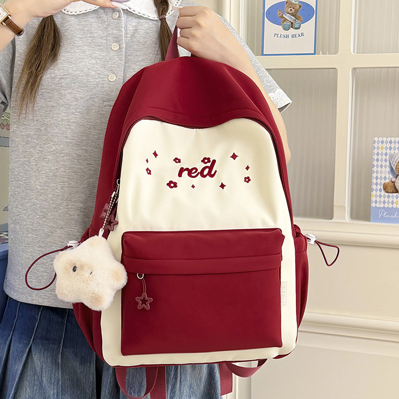 Cute Floral-Embellished Backpack Bowlift