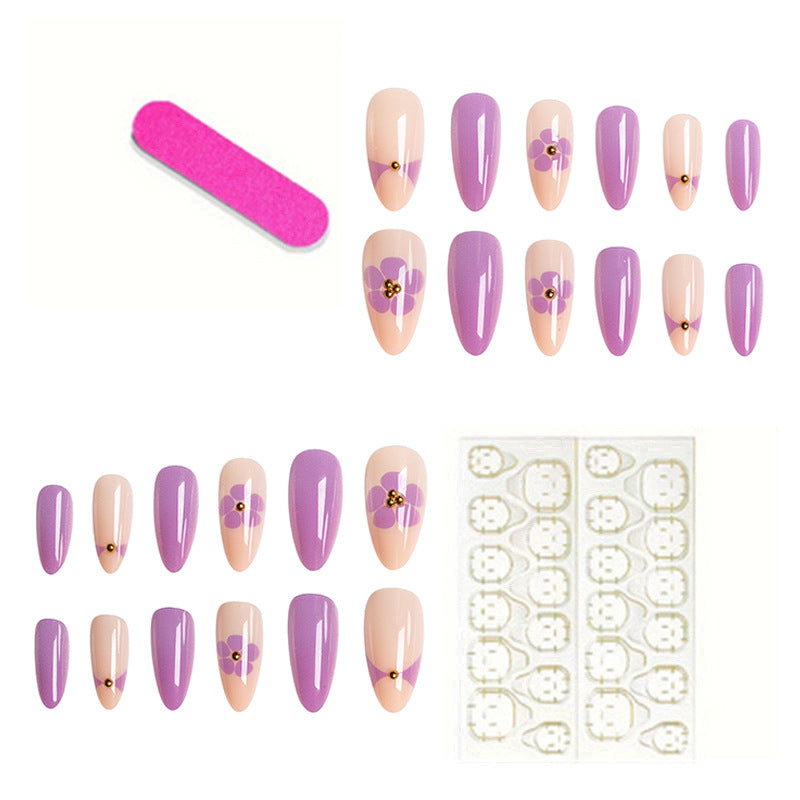 Artistic Floral Press-On Nails