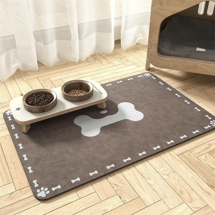 Extra large waterproof silicone pet feeding mat with non-slip backing Bowlift