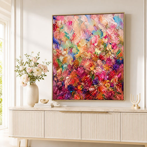 Abstract Textured Canvas Artwork for Walls