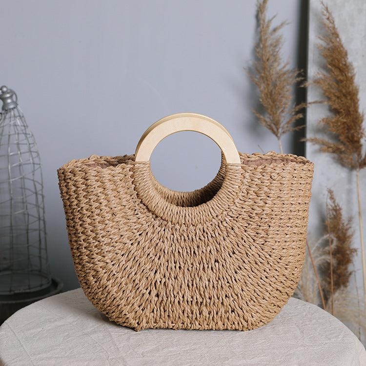 Handcrafted tote bag made from natural raffia Bowlift