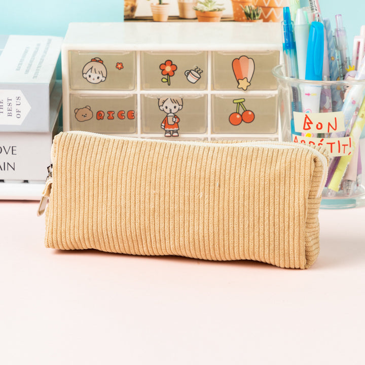 Textured Corduroy Pencil Case Bowlift