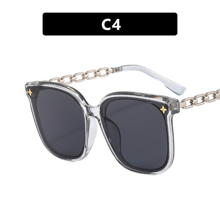 Women's oversized sunglasses with fashionable chain detail Bowlift