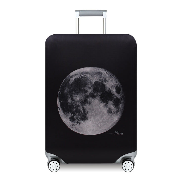 Unisex hard-shell suitcase with modern wave pattern Bowlift