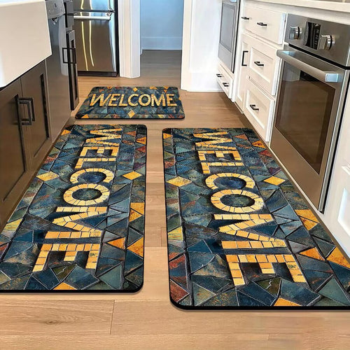 Stone-Inspired Decorative Area Mat Bowlift