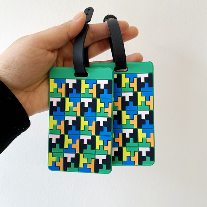 Puzzle Pattern Luggage Identifier Bowlift