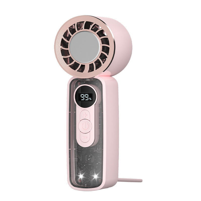 Unisex Portable USB Fan with LED Display Bowlift