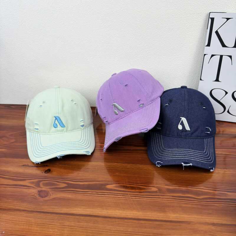 Men's Distressed Denim Style Cap Bowlift