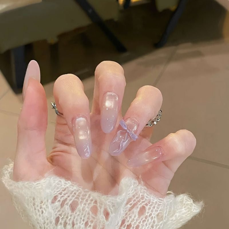 Decorative Glittery Press-On Nail Tips Bowlift