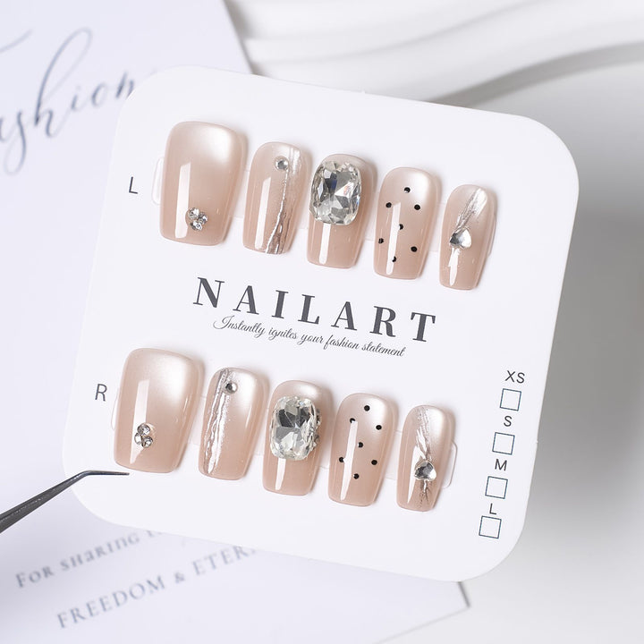 Floral and Butterfly Design Press-On Nails Bowlift
