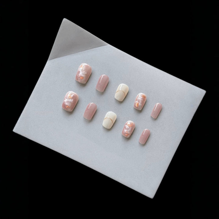 Artistic Marble Design Press-On Nails