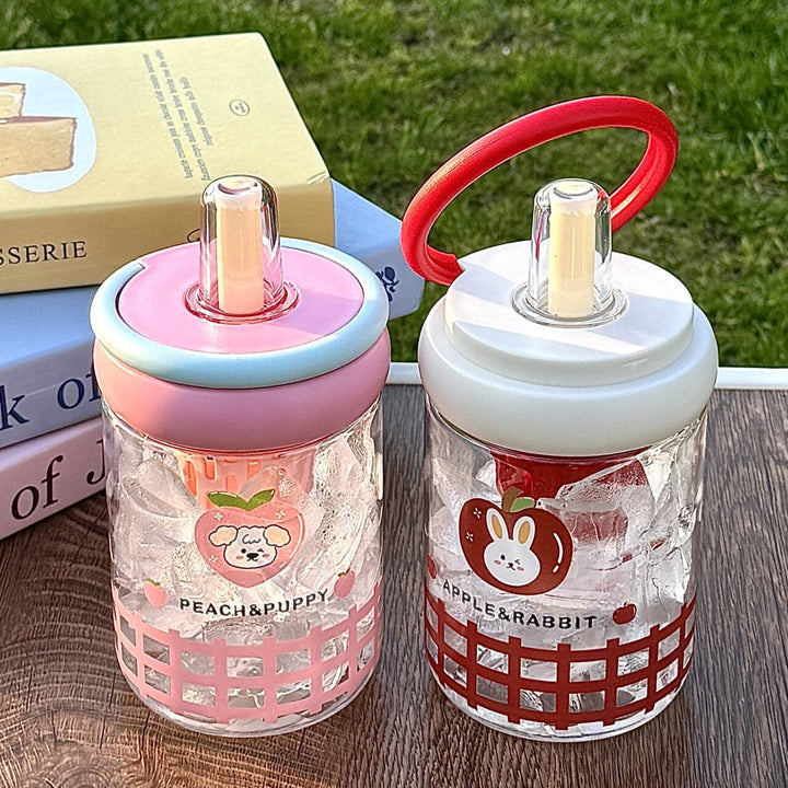 Women's Insulated Drinking Bottle with Innovative Lid and Cheerful Design Bowlift