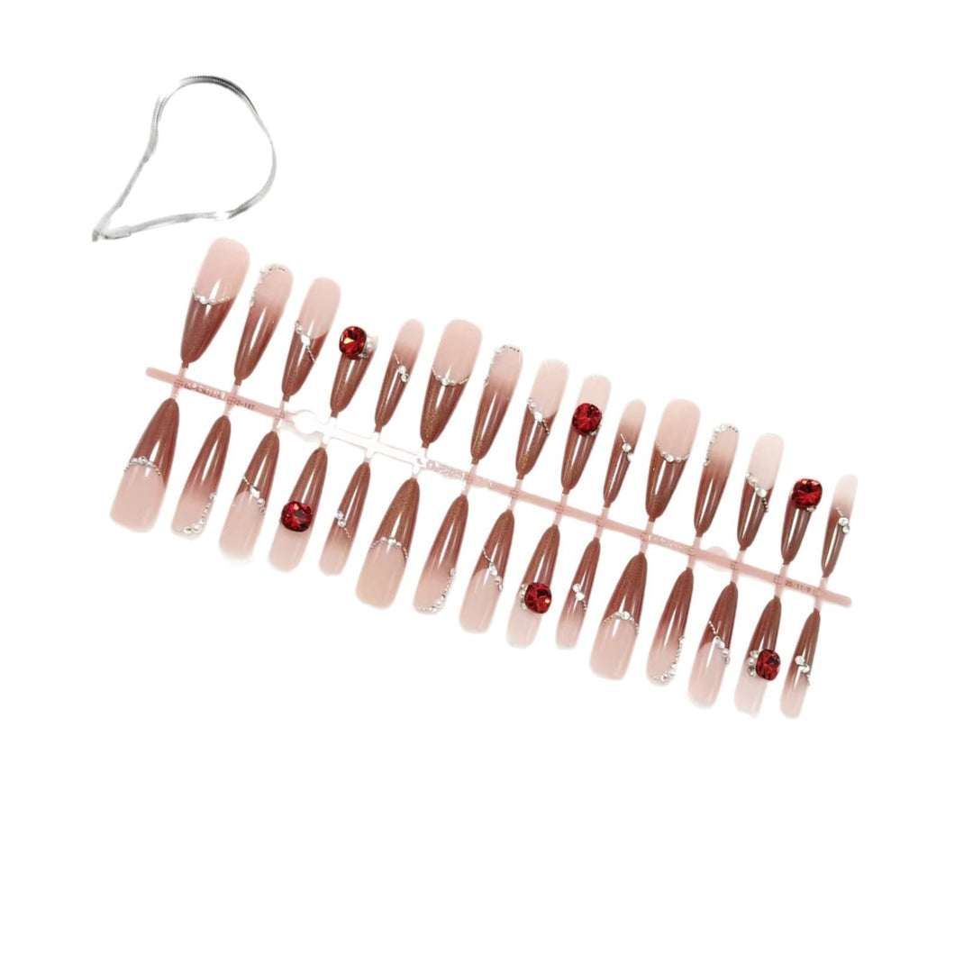 Artificial nails with luxurious 3D decorations and glamorous accents Bowlift